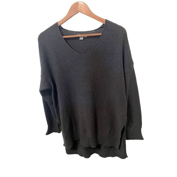 ‎American Eagle Gray Knit Oversized Sweater - Picture 1 of 4